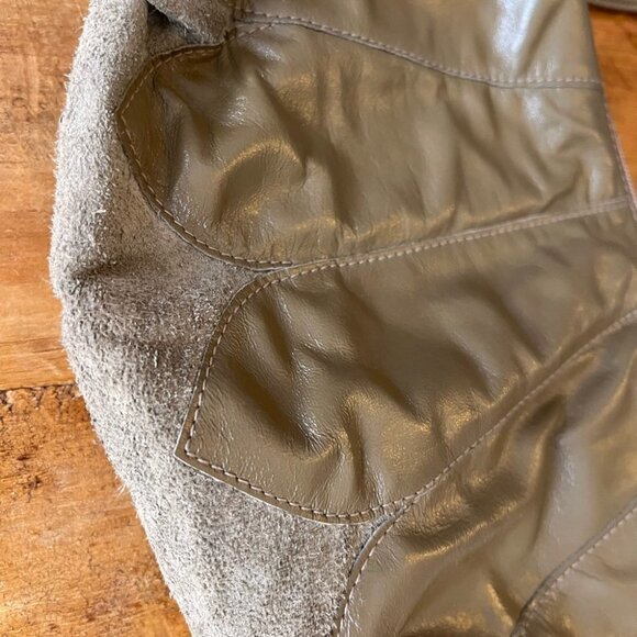 2/40$ Vintage Brown Leather And Suede Purse - Picture 8 of 9